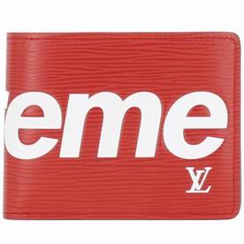 Louis Vuitton X Supreme EPI Leateher Slender Wallet Red M67717