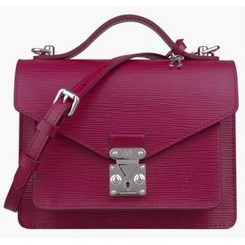 Louis Vuitton Classic EPI Monceau BB Shoulder Bag Purple Red M40783