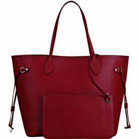 Louis Vuitton Classic EPI Water ripple Neverfull MM Bag In Purple Red M40882