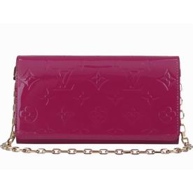 Louis Vuitton Epi Leather Chaine Wallet Peach Red M90087