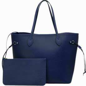 Louis Vuitton Epi Leather Neverfull MM Tote Bag Deep Blue M40885