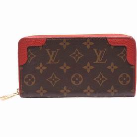 Louis Vuitton Retiro Calfskin Brim Monogram Canvas Zipper Wallet M61187