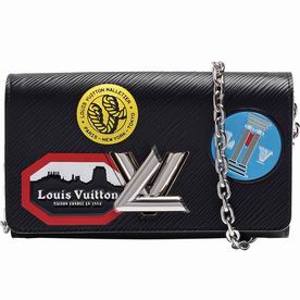 Louis Vuitton Twist Epi Water Ripple Logo Bag In Black M62007