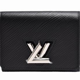 Louis Vuitton EIP Leather Twist Compact Wallet Black M64414