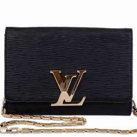 Louis Vuitton Eip Leather Evening Clutch Chain Black M94268