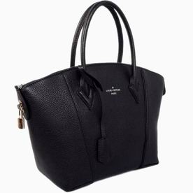 Louis Vuitton Veau Cachemire LOCKIT PM Tote Bag Black M94594