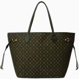 Louis Vuitton Monogram Idylle Neverfull MM Fusain M40513