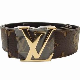 Louis Vuitton X Supreme LV initial 40 belt Monogram Leather Brown MP0165U