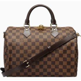 Louis Vuitton Damier Speedy 25 with Shoulder Strap Bag N41181