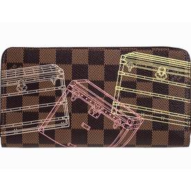 Louis Vuitton Damier Ebene Canvas Zippy Wallet Luggage Design N63026