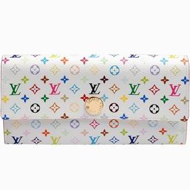 Louis Vuitton Monogram Multicolore Canvas Sarah Wallet White M93743