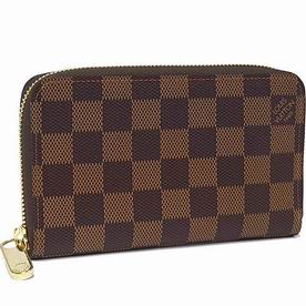 Louis Vuitton Damimer Ebene Canvas Zippy Compact Wallet N60028