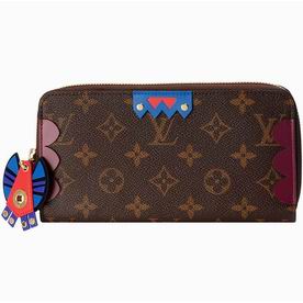 Louis Vuitton Monogram Canvas Zippy Wallet Totem Magenta M61349