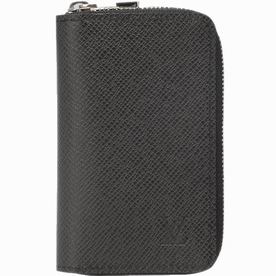 Louis Vuitton Taiga Zippy Coin Purse Vertical In Gray M32832