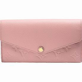 Louis Vuitton Monogram Empreinte Sarah Wallet Rose Poudre M64082