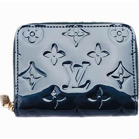 Louis Vuitton 2012 Monogram Vernis Zippy Wallet Blue M93663