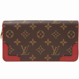 Louis Vuitton Louis Vuitton Retiro Monogram Zippy Wallet Red M61854