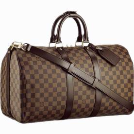 Louis Vuitton Damier Ebene Canvas Keepall 45 With Strap N41428