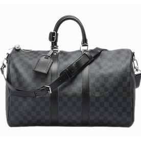 Louis Vuitton Camier Graphite Canvas Keepall 45 With Strap N41418