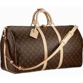 Louis Vuitton Monogram Canvas Keepall 55 With Shoulder Strap M41414