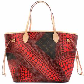 LV Yayoi Kusama Monogram Waves Red Neverfull MM M40686