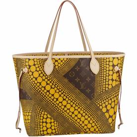 LV Yayoi Kusama Monogram Waves Yellow Neverfull MM M40685