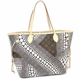 LV Kusama Yayoi Monogram Waves White Neverfull MM M40684