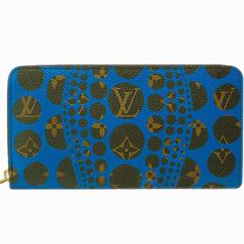 Louis Vuitton Yayoi Kusama Monogram Pumpkin Dots Zippy Wallet Blue M60448