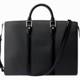 LOUIS VUITTON TAIGA LEATHER LOZAN BAG IN BLACK M30052