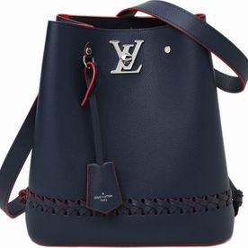 Louis Vuitton Lockme bucket Soft Calfskin Bag Blue M54681
