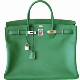 Hermes Bengale Epsom Birkin 40 with Palladium Hardware Green Hand Sewing H205804