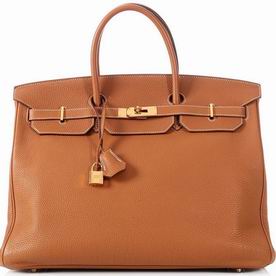 Hermes Birkin 40 Taurillon Clemence Havane Gold Hardware Hand sewing HRL1220