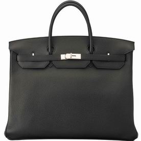 Hermes Birkin 40 Black Togo Leather Silver Hardware Hand Sewing HB1040TNS