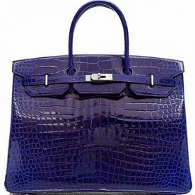 Hermes Birkin 40 Electric Blue Crocodile Palladium Hardware Hand-Sewing HB1040BE