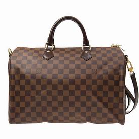 Louis Vuitton Damier Ebene Canvas Speedy Bandouliere 35 Tote Bag N41366