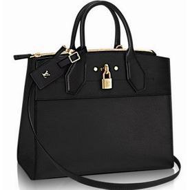 Louis Vuitton Cowhide Leather Taurillon City Steamer PM Noir M53028
