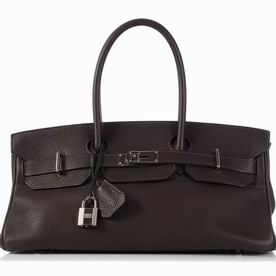 HERMES BIRKIN 42 BAG IN DEEP COFFEE(SILVER) HES-033-6109CS