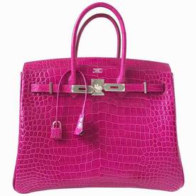 Hermes Matte Alligator 35cm Birkin Bag Palladium Hardware Hand Sewing H1035PDD