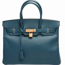 Hermes Epsom Leather 35cm Birkin Bag Gold Hardware Hand Sewing H1030NVY