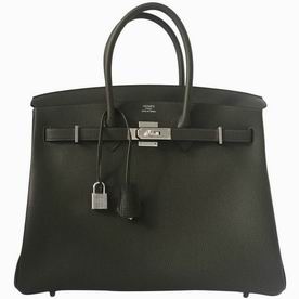 Hermes Togo Leather 35cm Birkin Bag Palladium Hardware Hand-Sewing H1030LGE