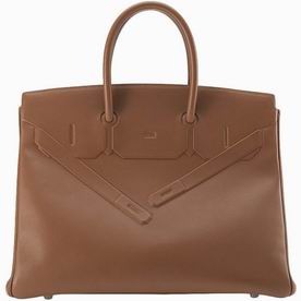 Hermes Shadow Birkin 35 Evercalf Leather Silver Alezan H1042ELS