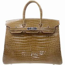 Hermes Real Shine Crocodile Birkin 35cm Palladium Hardware Hand-sewing BK3517SCR