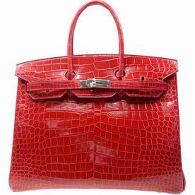 Hermes Birkin 35 95 Braise Shine Alligator Silver Hardware Hand-sewing H1035CRD