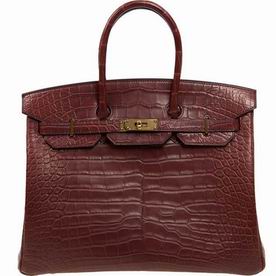 Hermes Birkin 35 Matte Alligator Gold Hardware Hand-sewing BK1035F5M