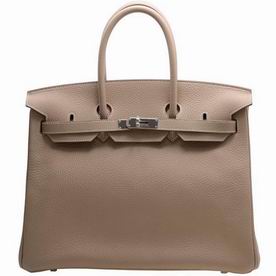 Hermes Birkin 35cm Apricot Togo Leather Palladium Hardware Hand-sewing BK351FTGSS