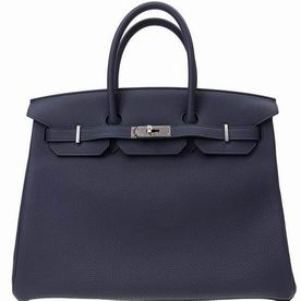 Hermes Birkin 35 Togo Leather Deep Blue Gold Hardware Hand-sewing BK35ADT
