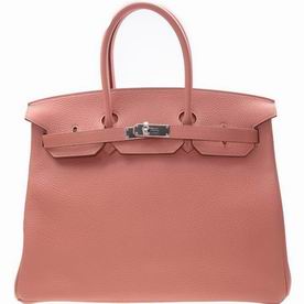 Hermes Birkin 35 Togo Leather Pink Silver Hardware Hand-sewing BK353LTS