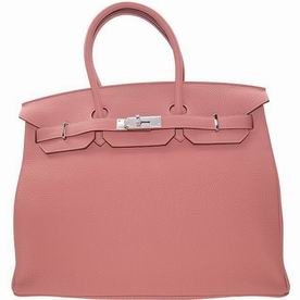 Hermes Rosy Togo SS Leather Birkin 35cm Silver Hardware Hand-Sewing BK355VTGCK