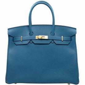 Hermes Cobalt Blue Togo Leather Birkin 35cm Gold Hardware Hand-Sewing BK357CTTG