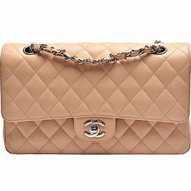 Chanel Caviar Medium Double Flap Coco Bag Light Camel(Silver Hardware) A01112LDS